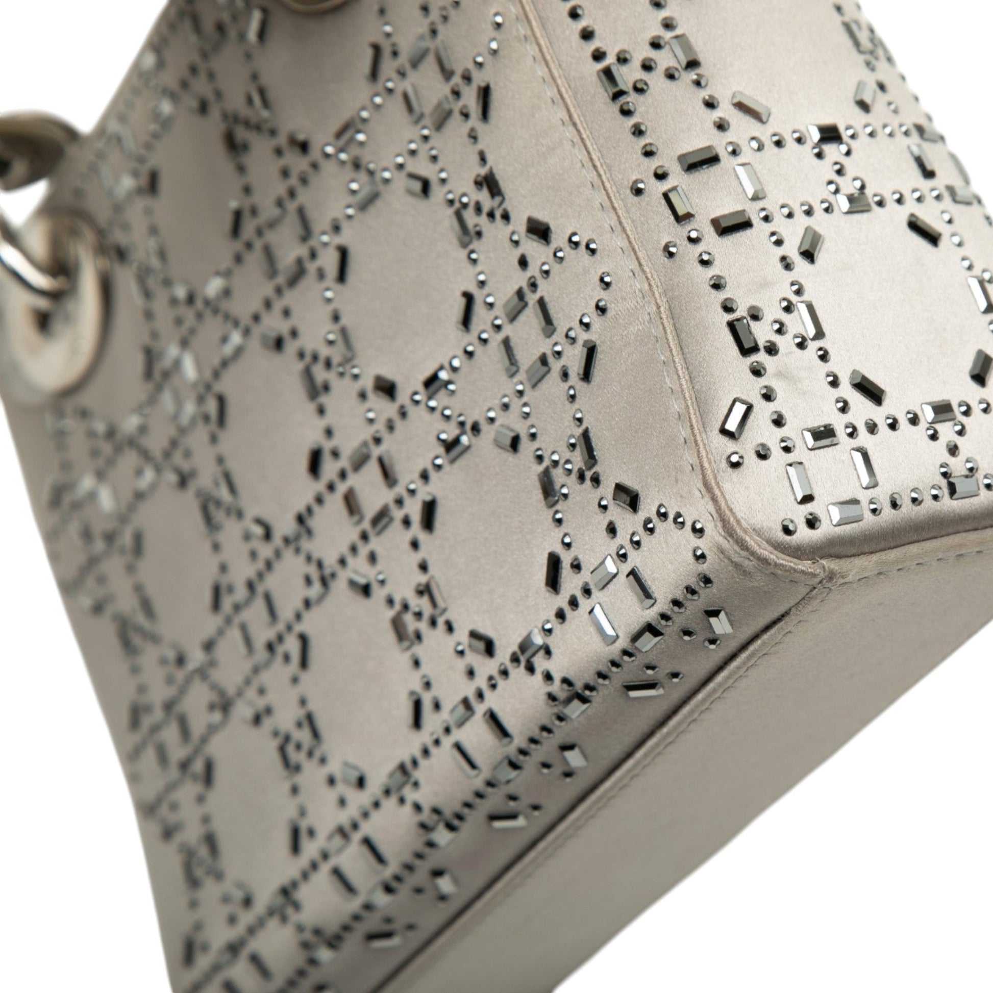 Dior Mini Satin Cannage Crystal Embellished Lady Dior