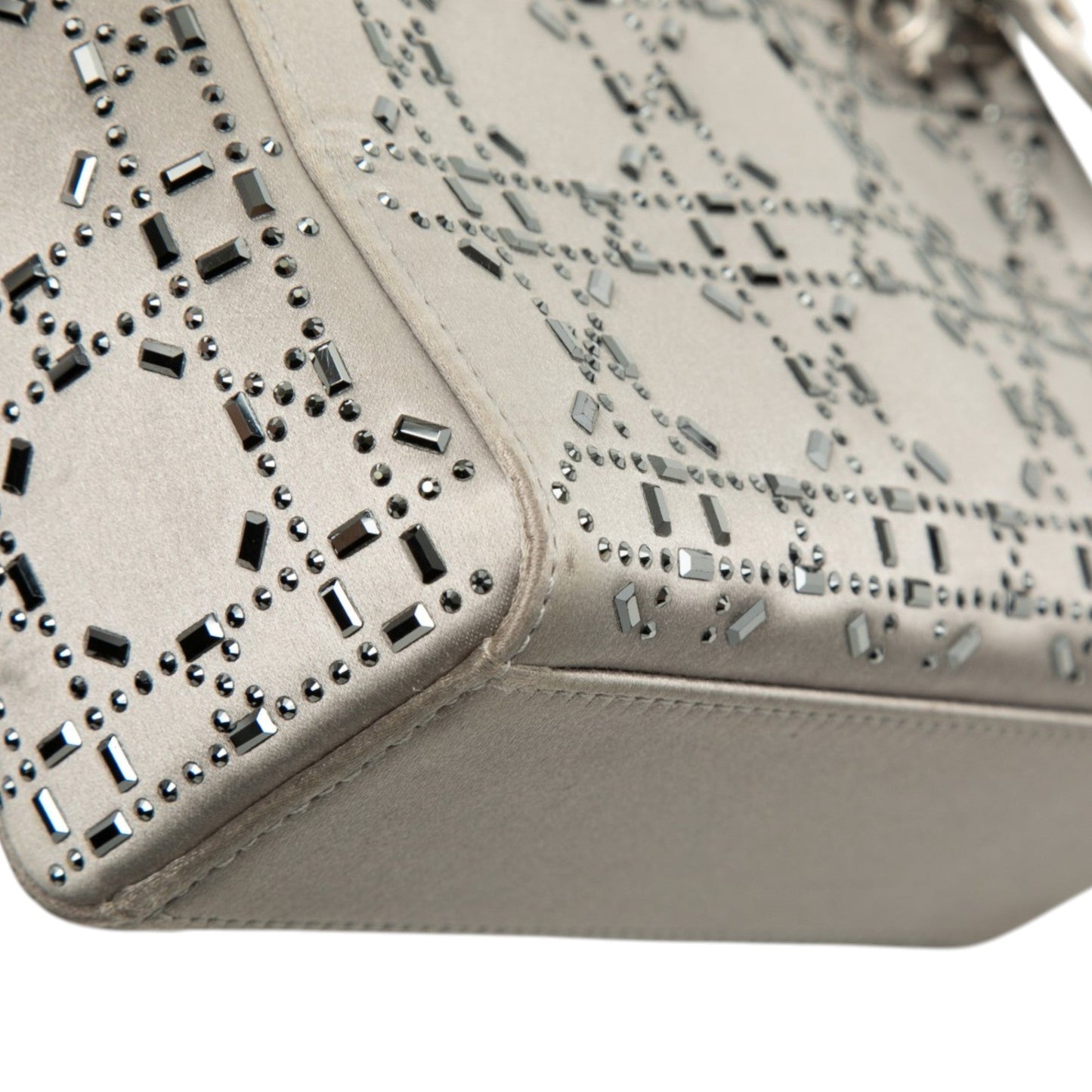 Dior Mini Satin Cannage Crystal Embellished Lady Dior