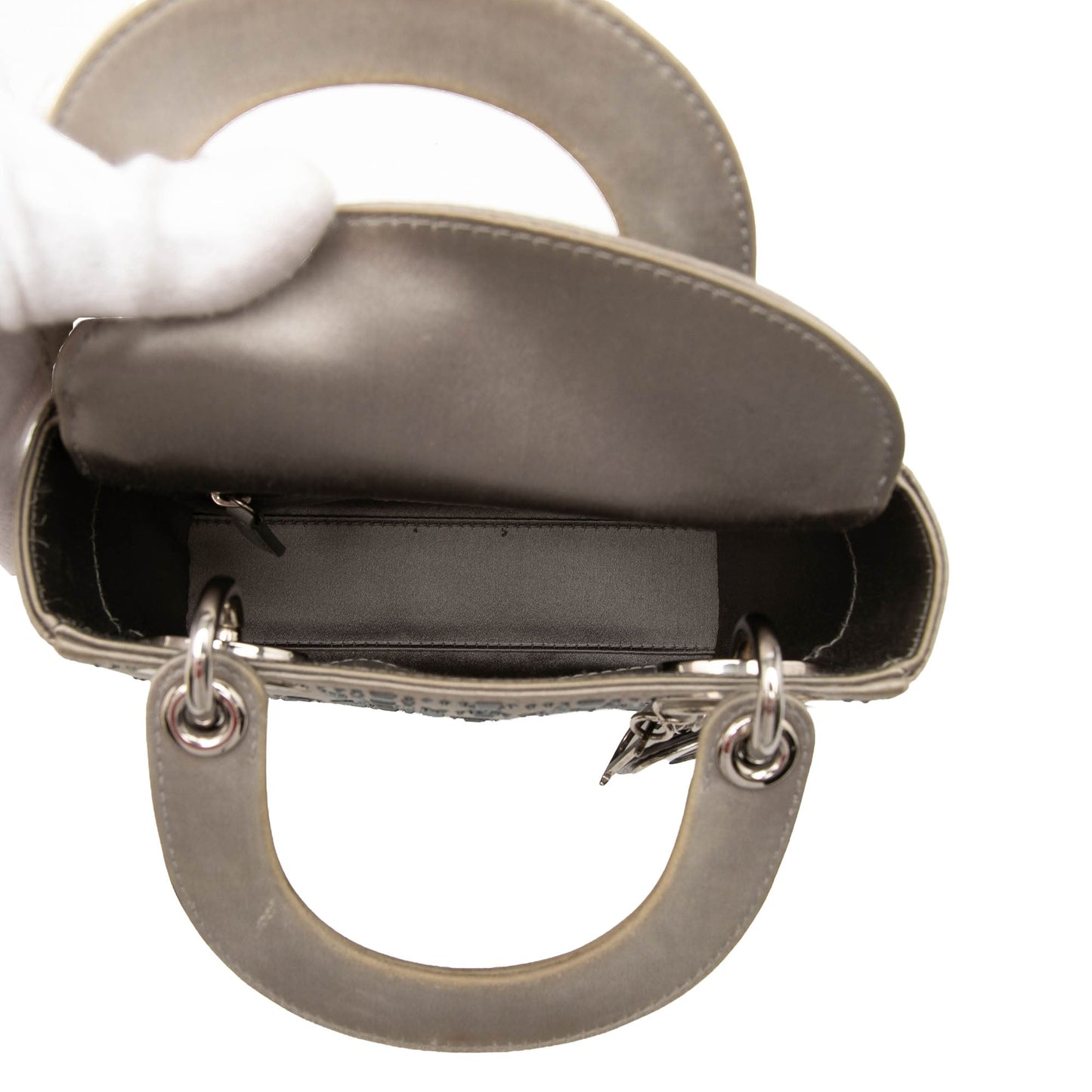 Dior Mini Satin Cannage Crystal Embellished Lady Dior