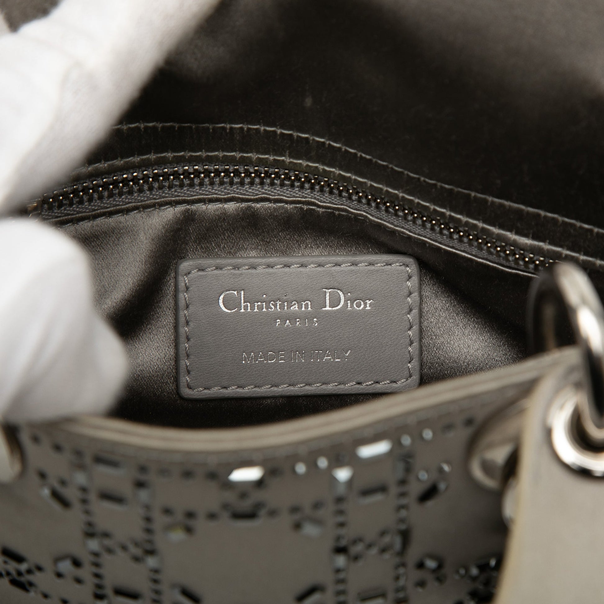 Dior Mini Satin Cannage Crystal Embellished Lady Dior