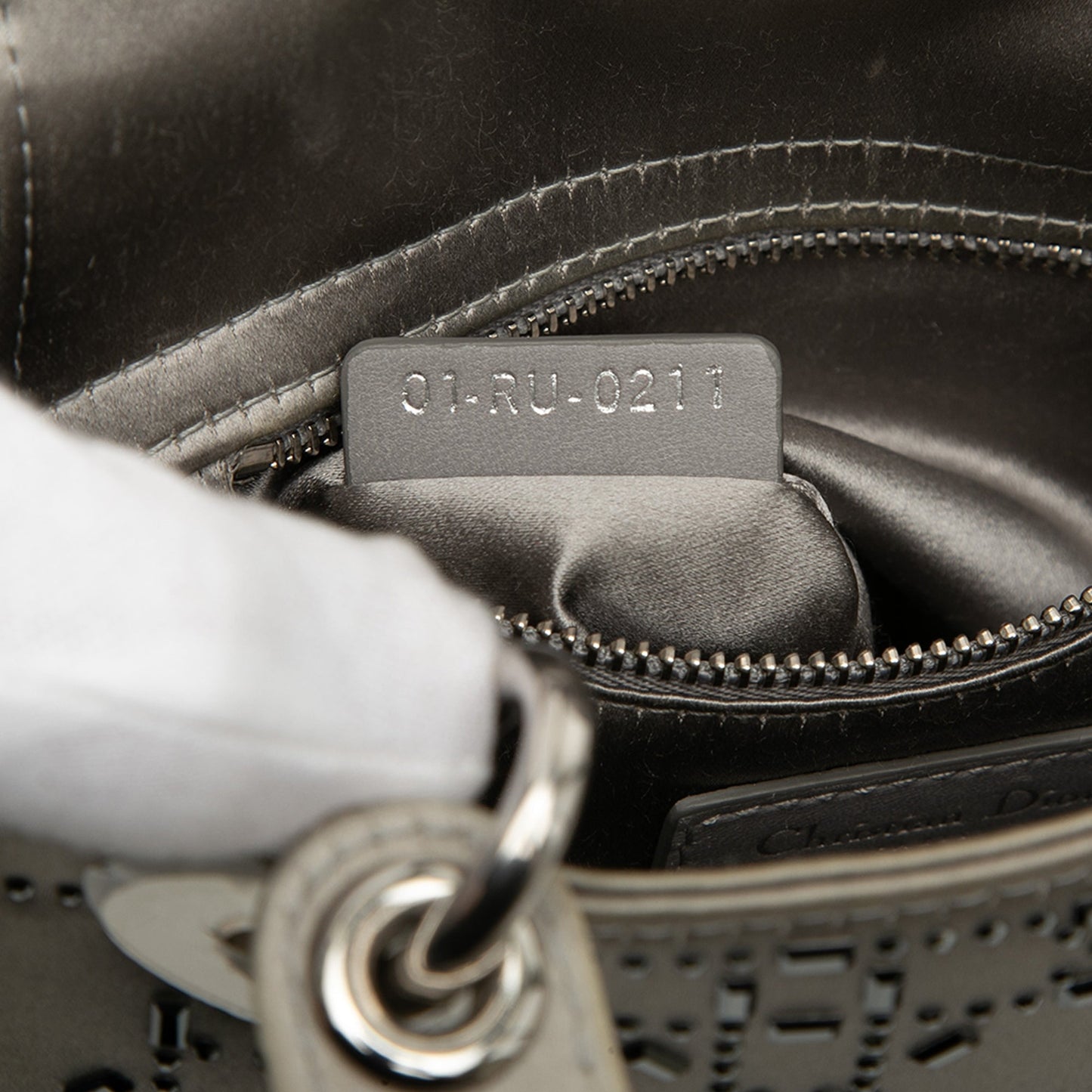 Dior Mini Satin Cannage Crystal Embellished Lady Dior