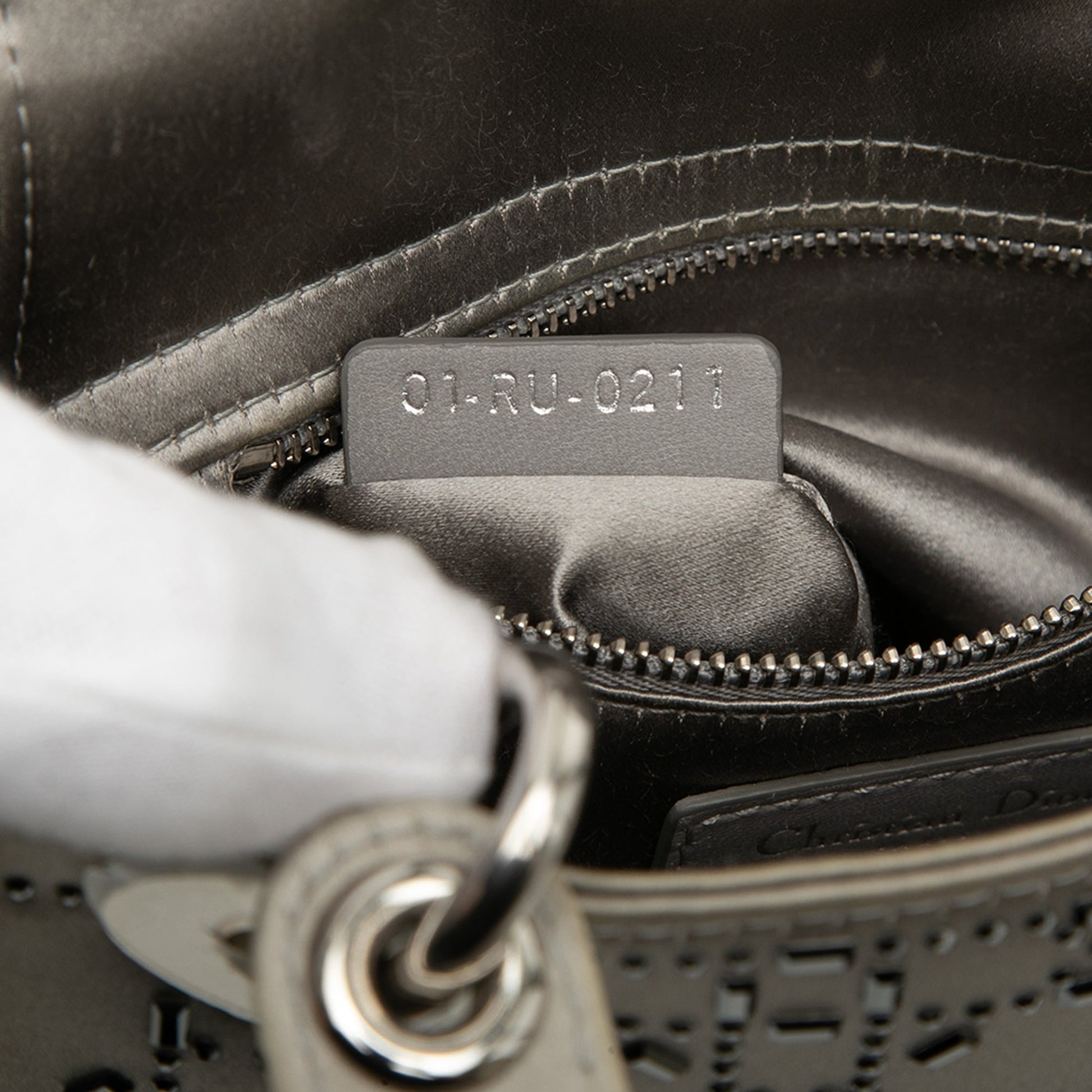 Dior Mini Satin Cannage Crystal Embellished Lady Dior