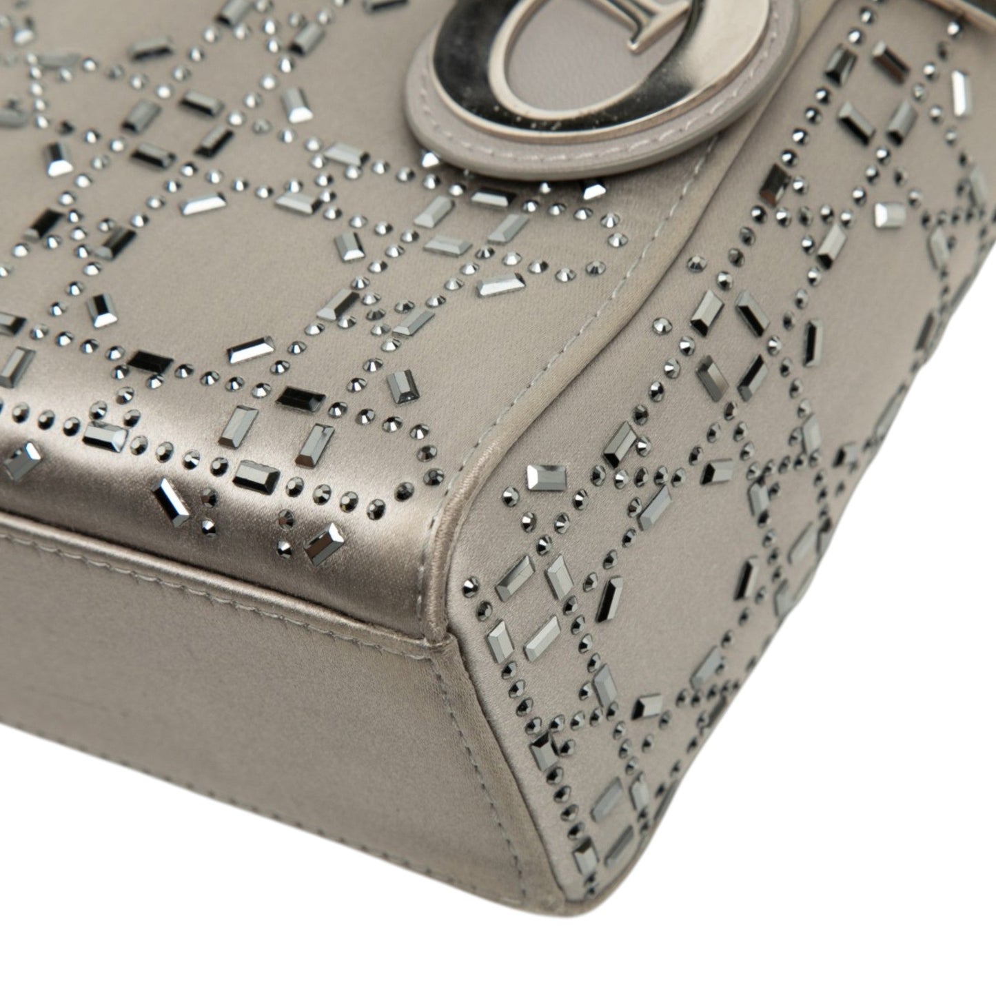 Dior Mini Satin Cannage Crystal Embellished Lady Dior