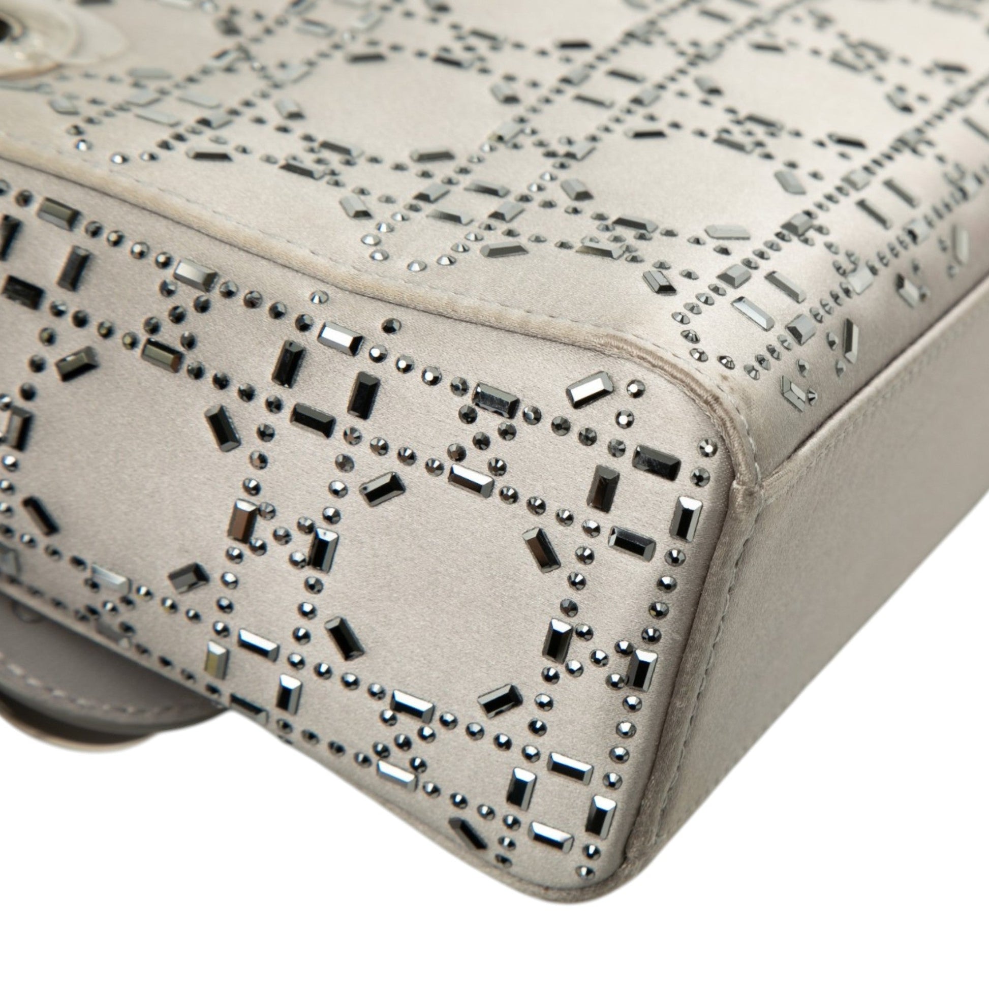 Dior Mini Satin Cannage Crystal Embellished Lady Dior