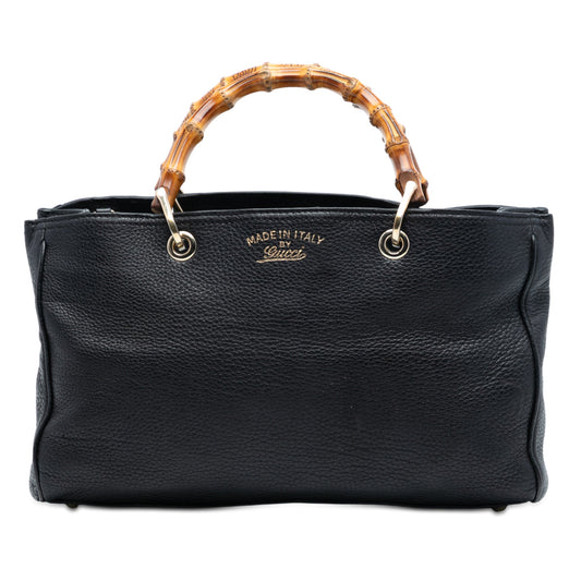 Gucci Medium Calfskin Bamboo Shopper Satchel