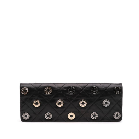 Chanel Quilted Calfskin Star Attitude Grommet Fold Over Clutch