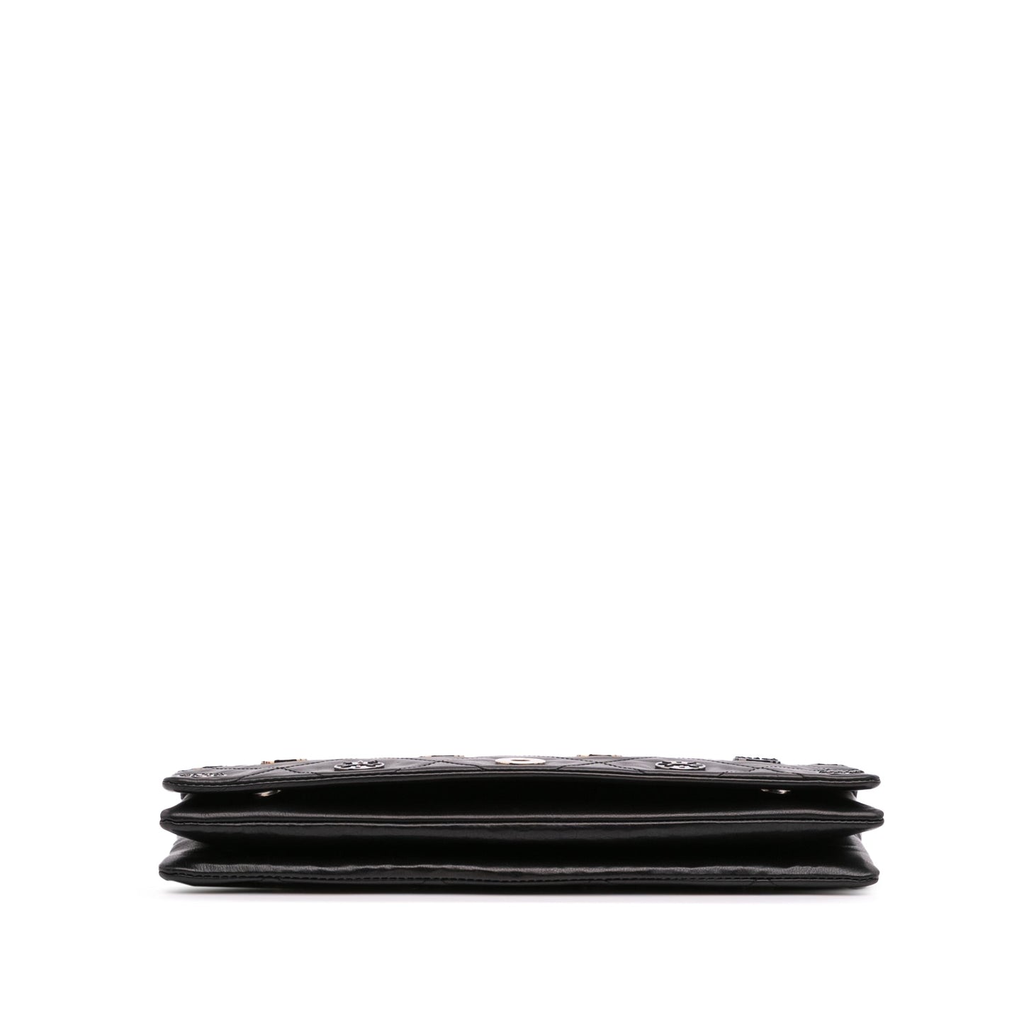 Chanel Quilted Calfskin Star Attitude Grommet Fold Over Clutch