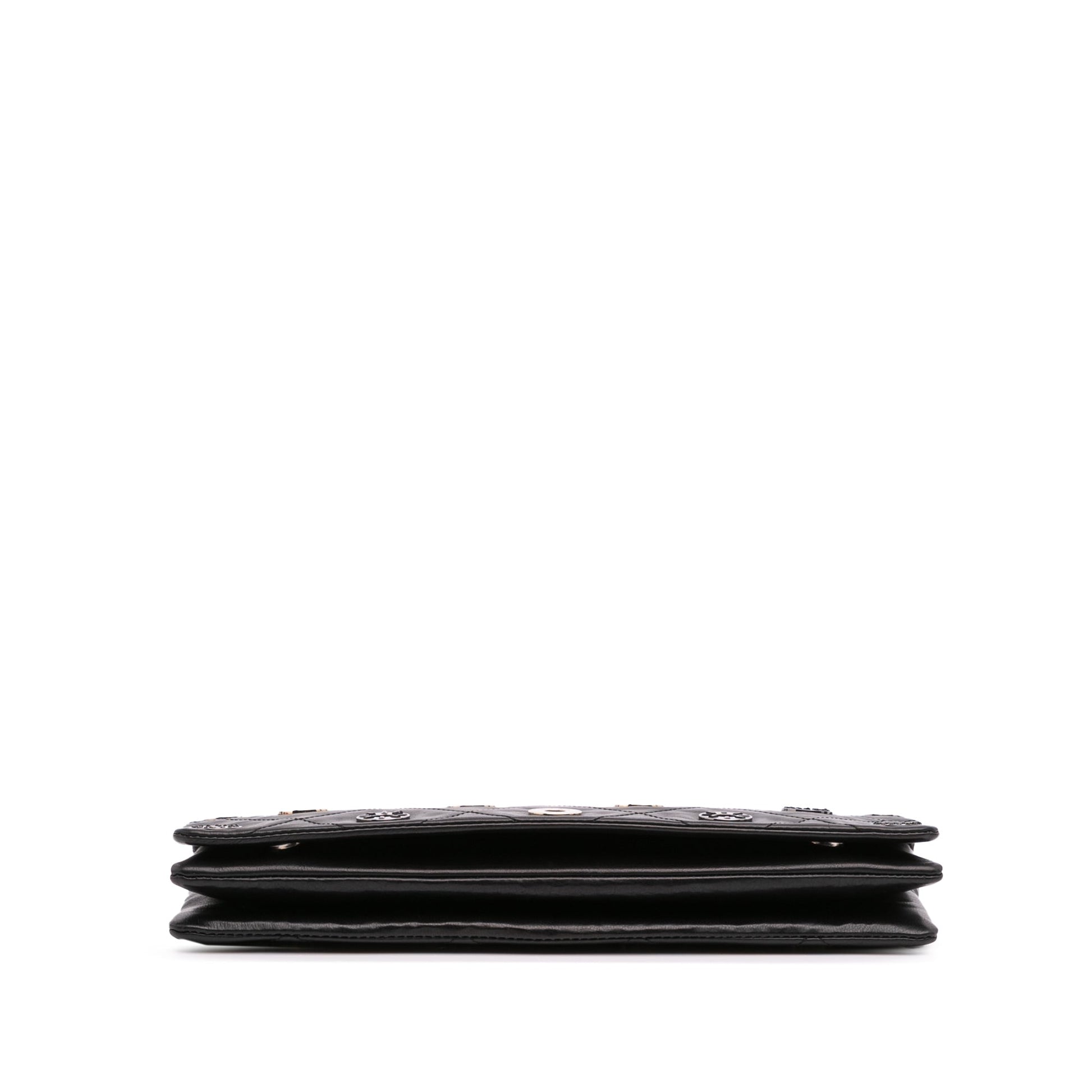 Chanel Quilted Calfskin Star Attitude Grommet Fold Over Clutch
