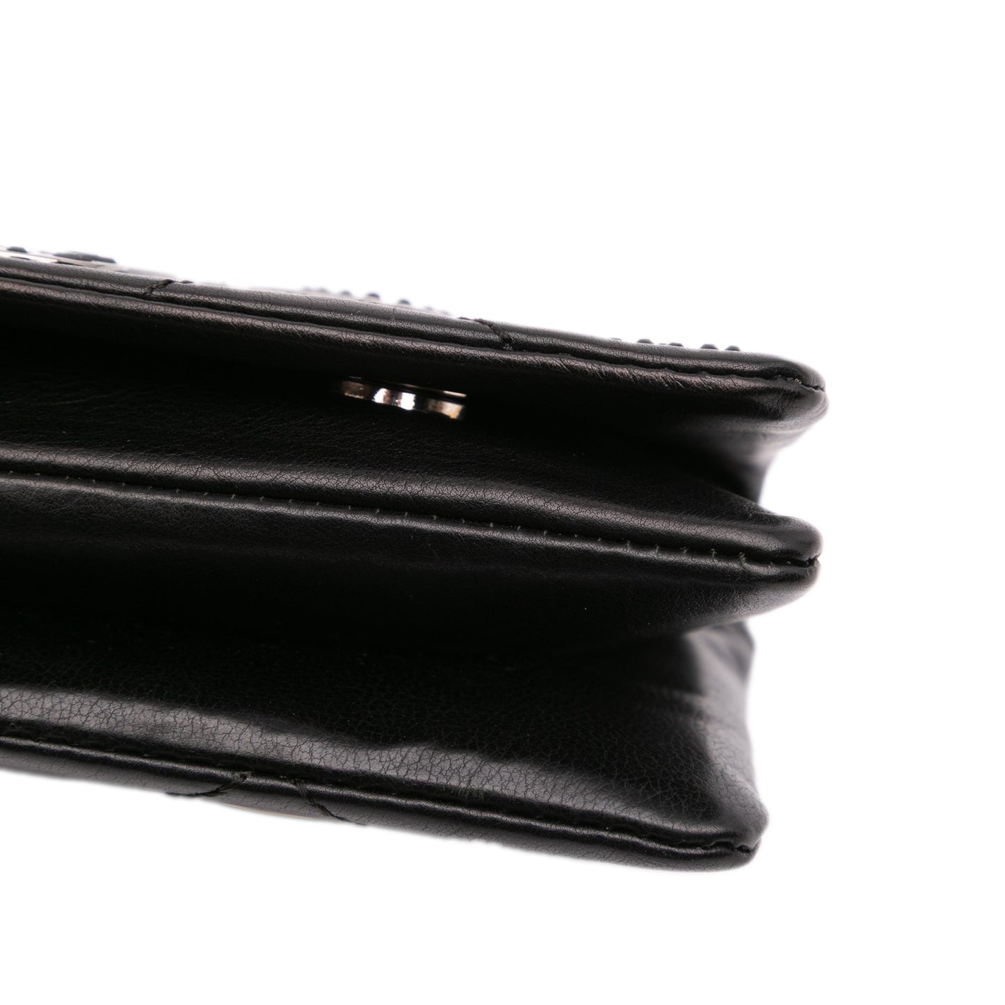 Chanel Quilted Calfskin Star Attitude Grommet Fold Over Clutch