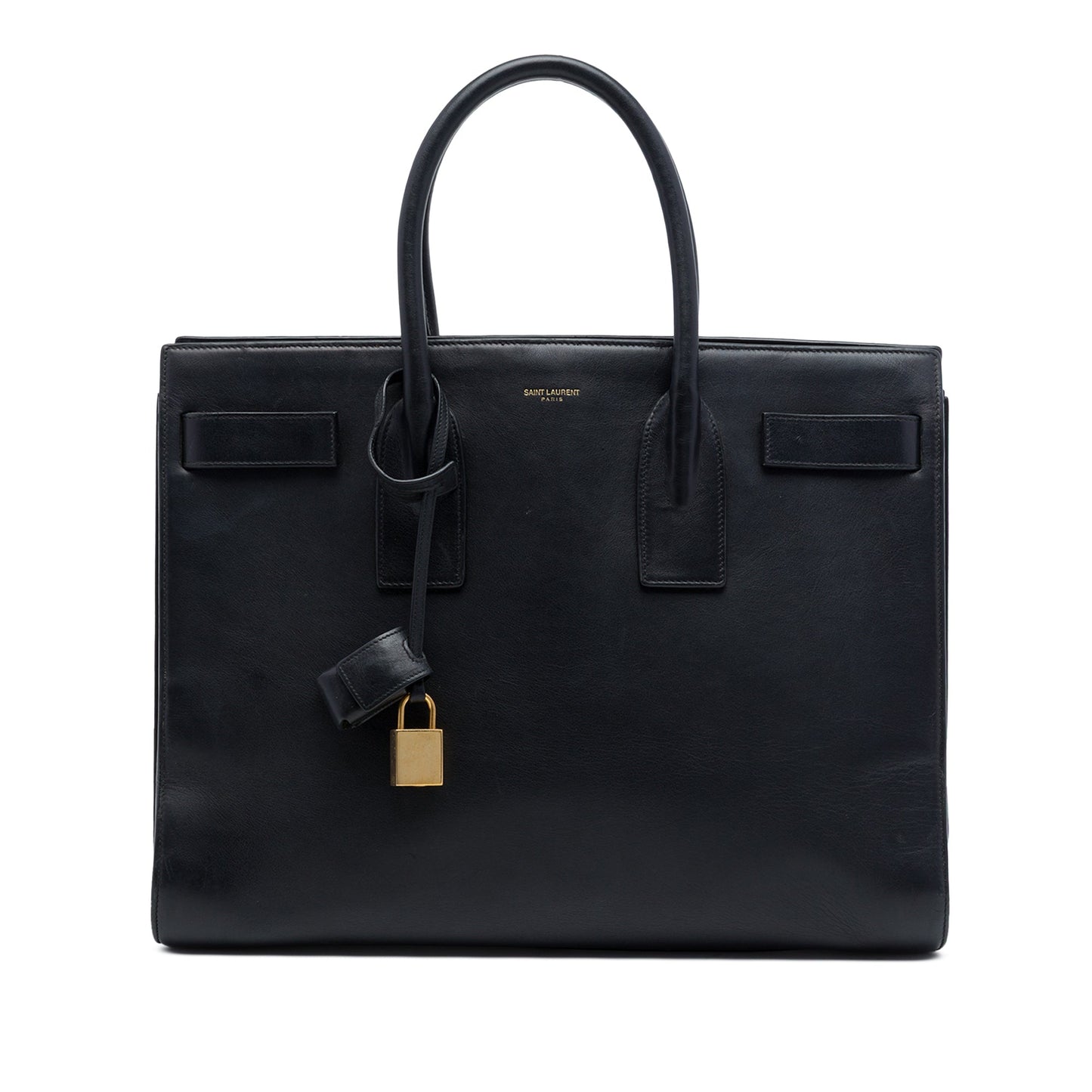 Saint Laurent Medium Leather Sac De Jour Satchel