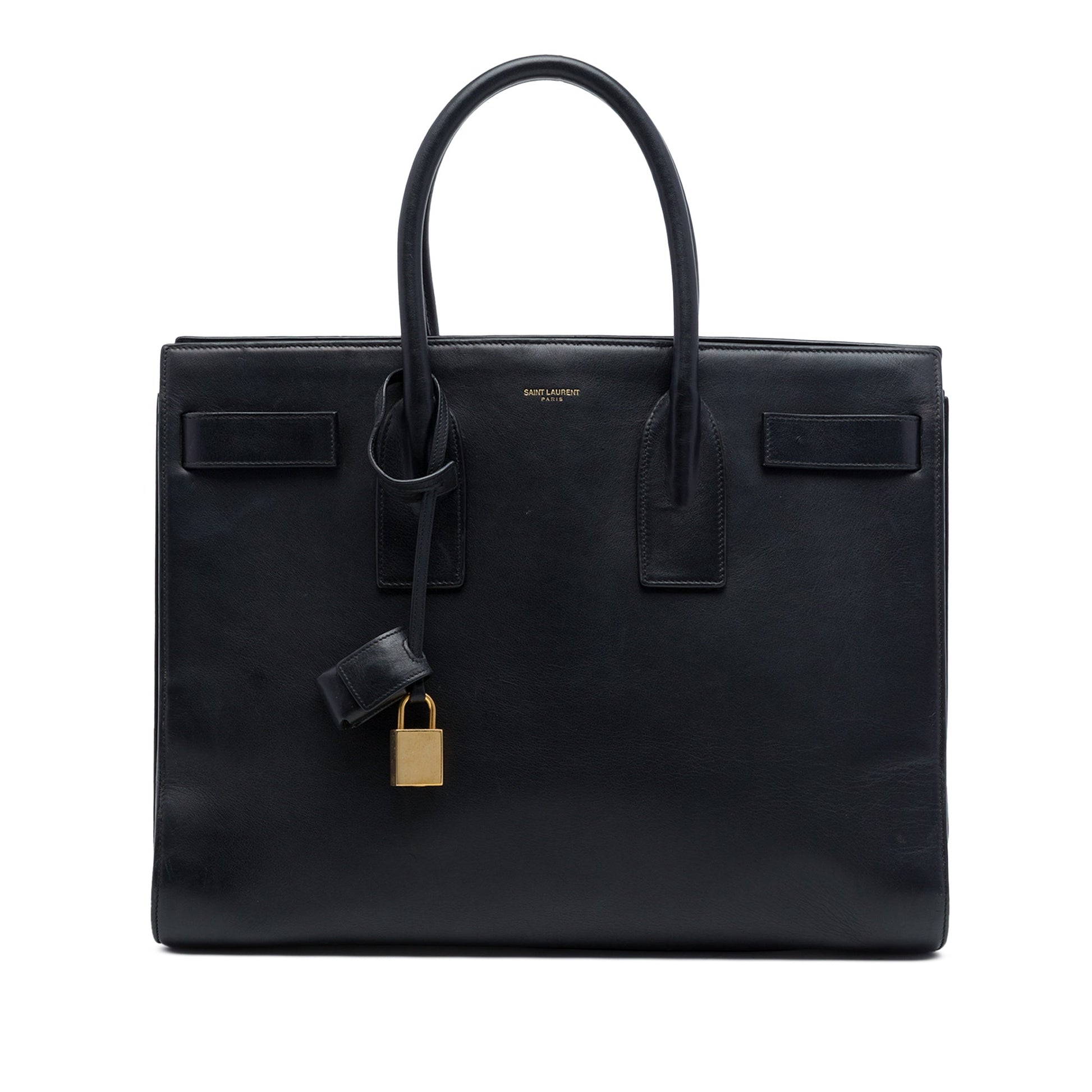 Saint Laurent Medium Leather Sac De Jour Satchel