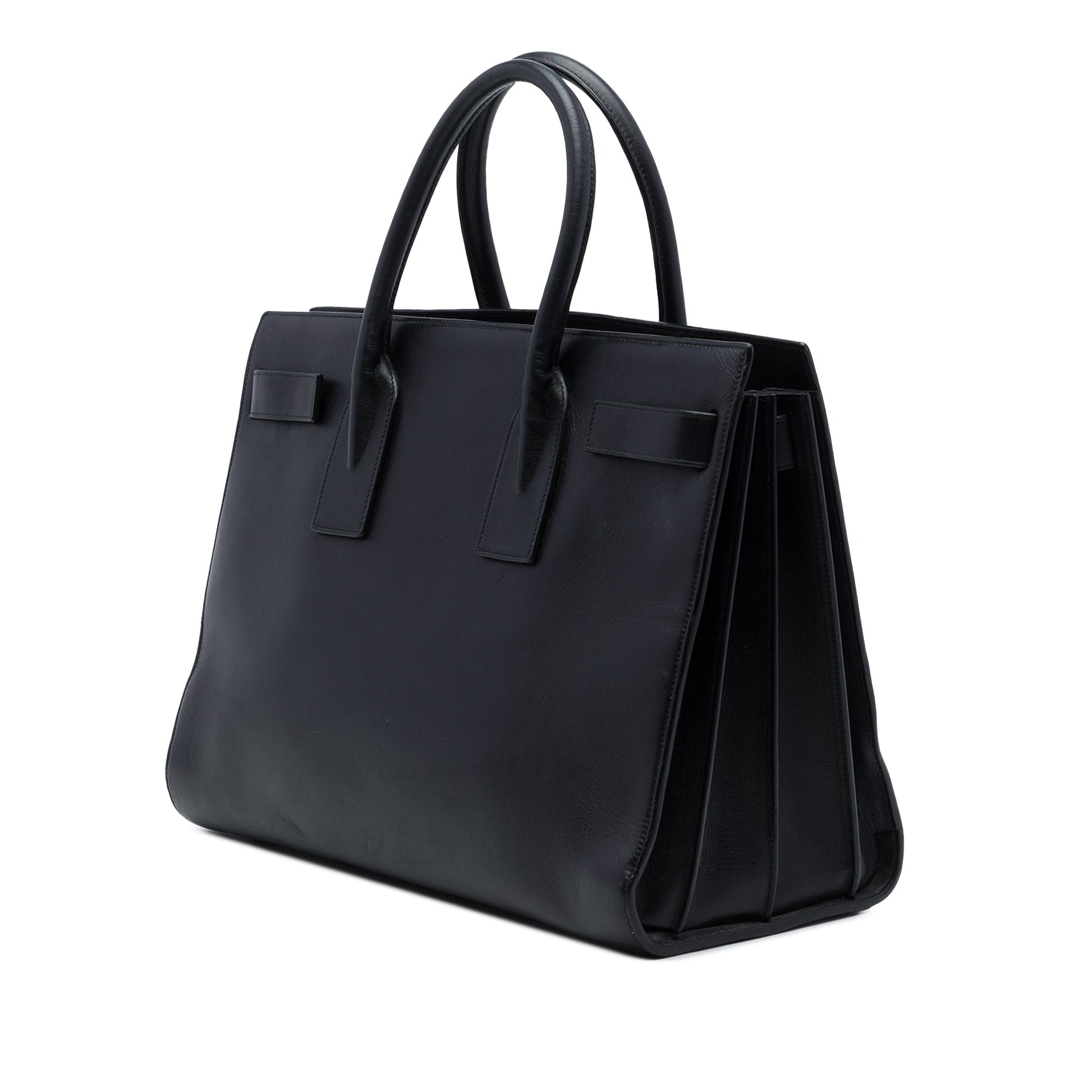 Saint Laurent Medium Leather Sac De Jour Satchel