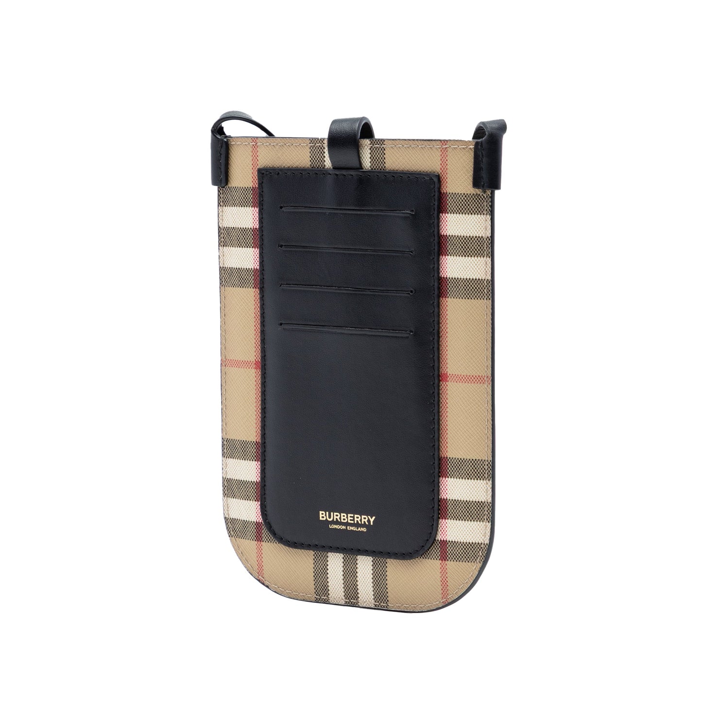 Burberry House Check Coated Canvas Anne Phone Holder Crossbody