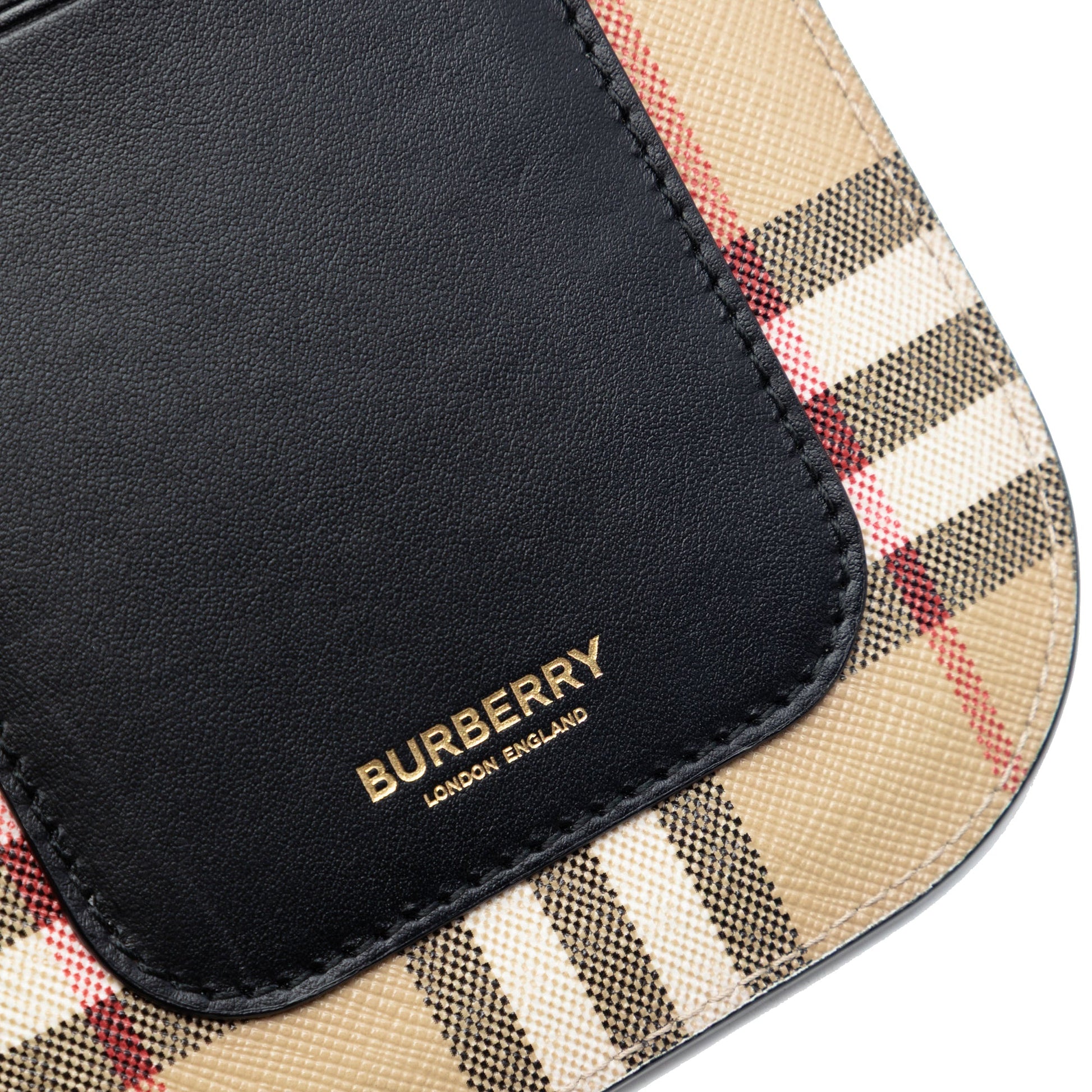Burberry House Check Coated Canvas Anne Phone Holder Crossbody