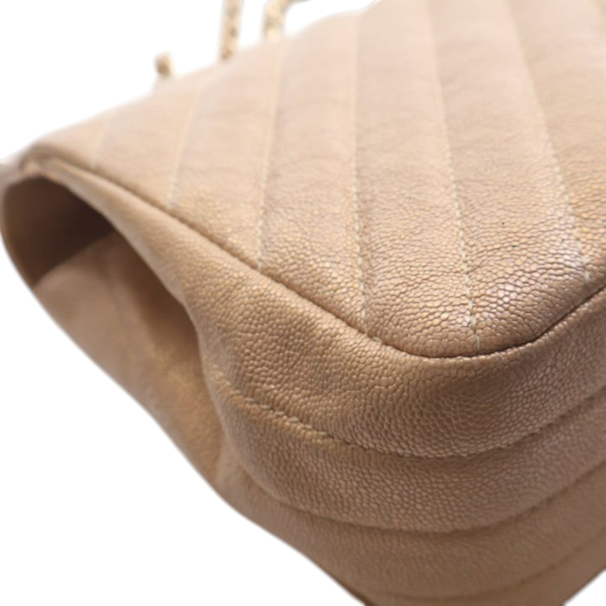 Chanel Medium Chevron Iridescent Caviar Statement Flap