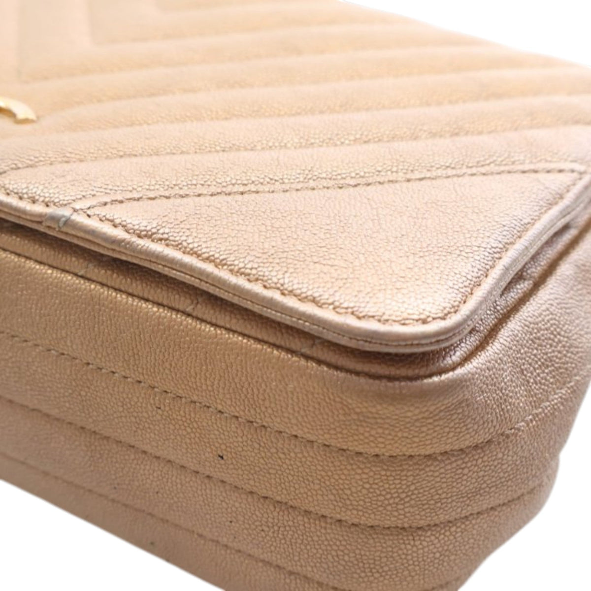 Chanel Medium Chevron Iridescent Caviar Statement Flap
