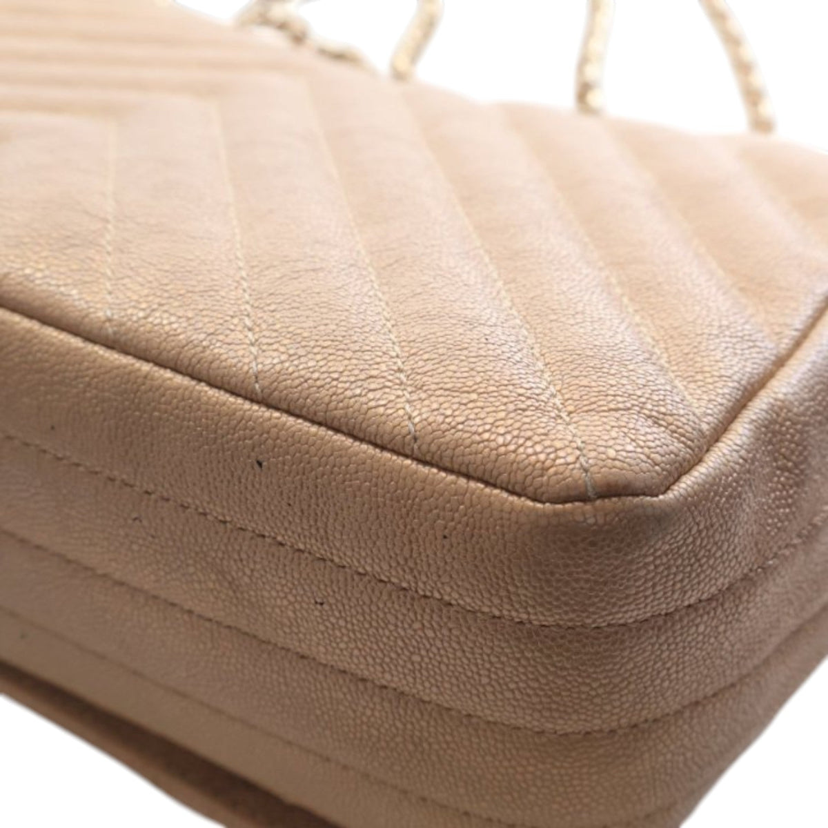 Chanel Medium Chevron Iridescent Caviar Statement Flap