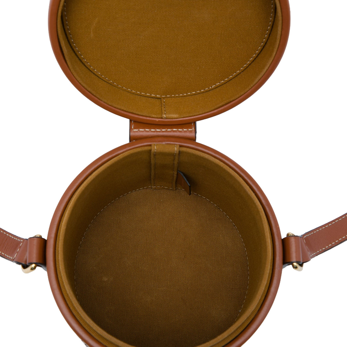 Celine Small Triomphe Coated Canvas Tambour Crossbody