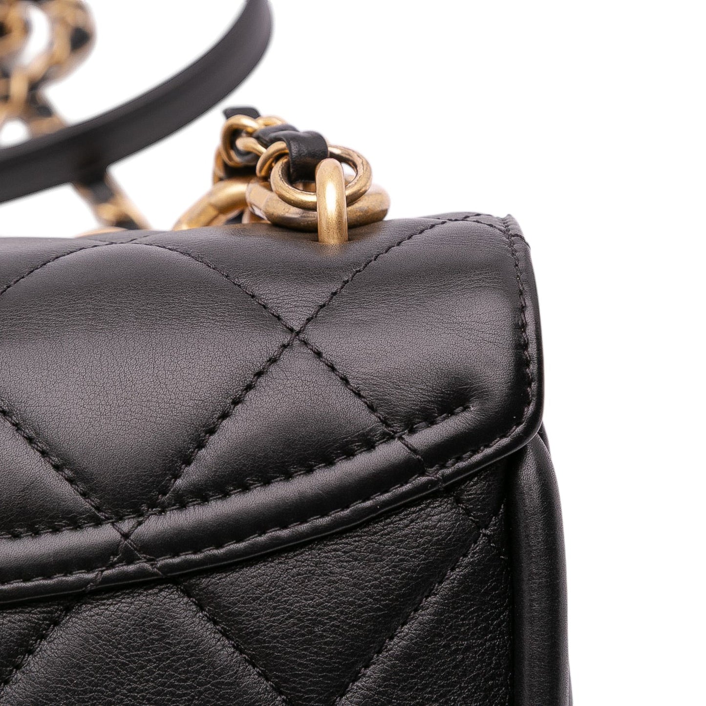 Chanel Mini CC Quilted Calfskin Round Moon Messenger Flap