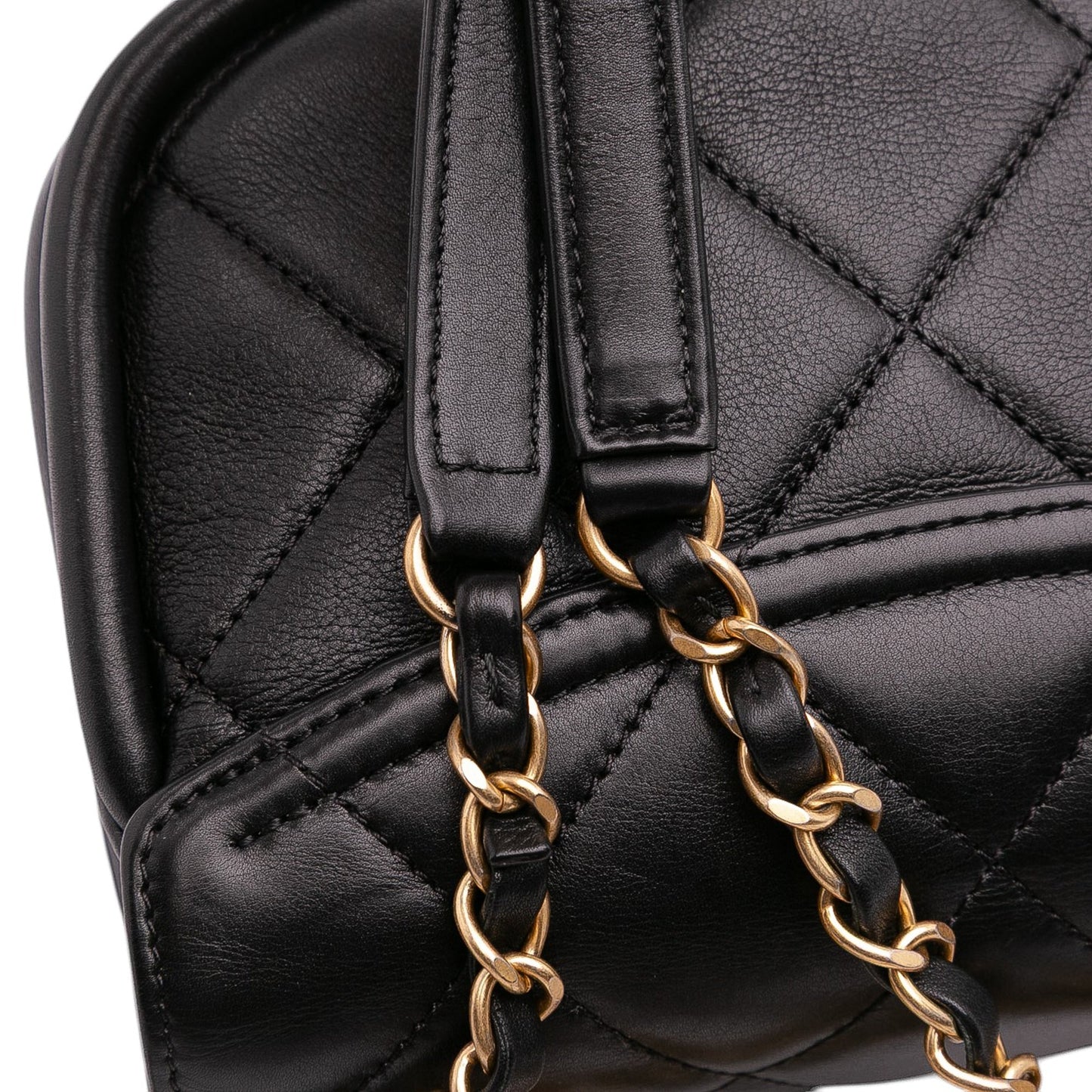 Chanel Mini CC Quilted Calfskin Round Moon Messenger Flap
