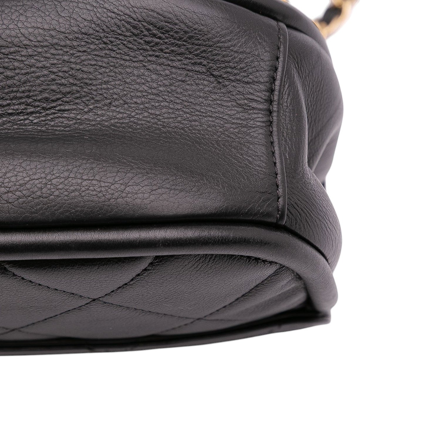 Chanel Mini CC Quilted Calfskin Round Moon Messenger Flap