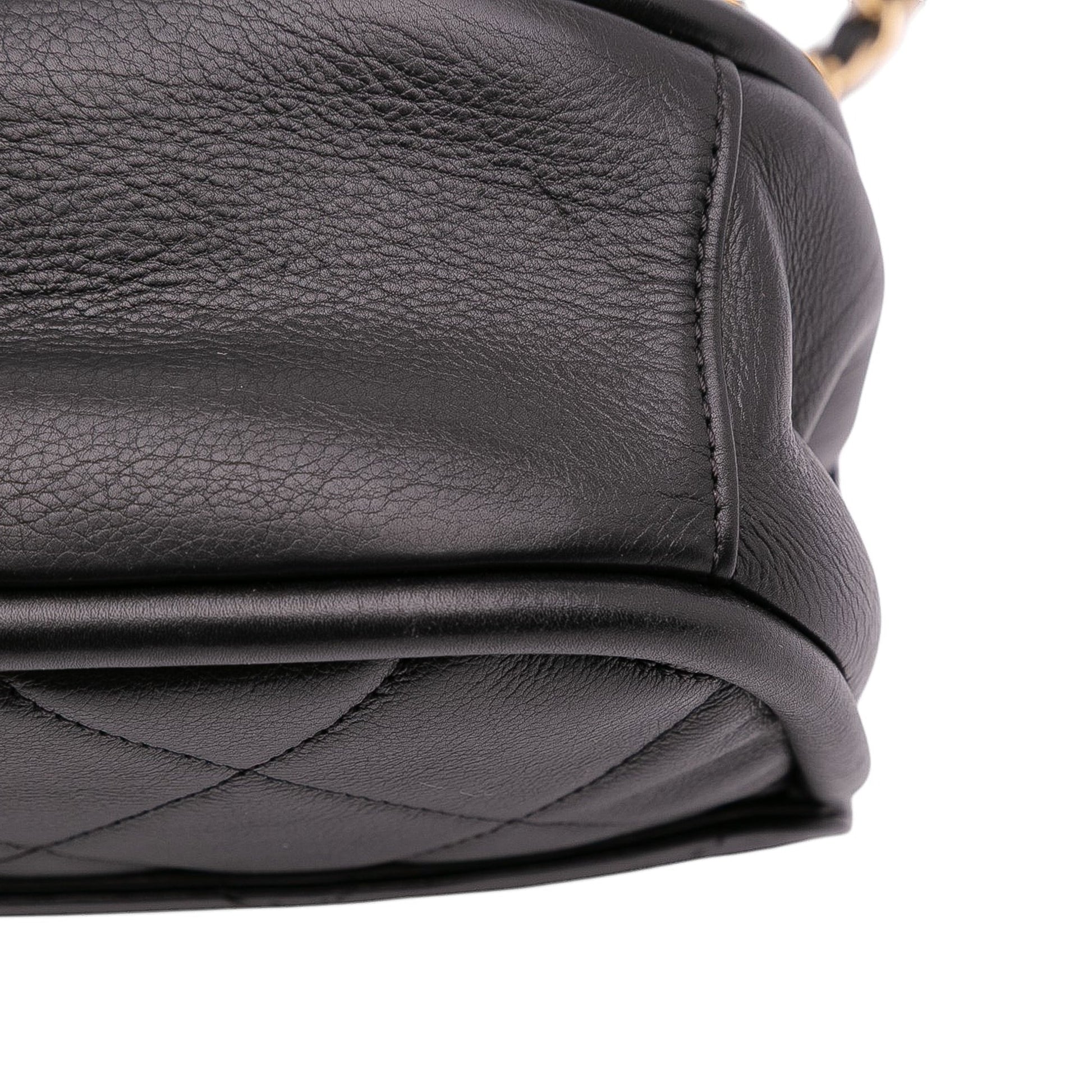 Chanel Mini CC Quilted Calfskin Round Moon Messenger Flap