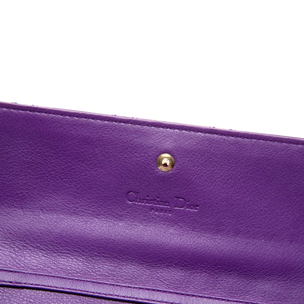 Dior Patent Cannage Lady Dior Wallet On Chain