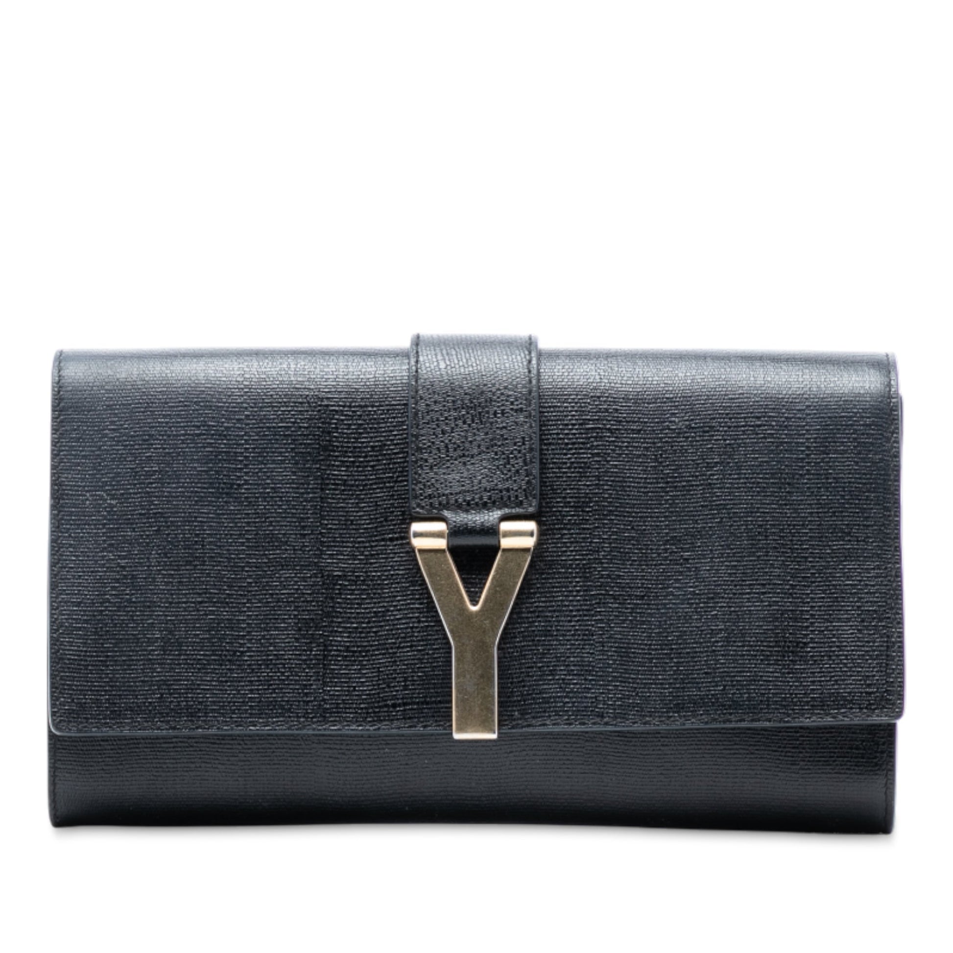 Saint Laurent Leather Chyc Ligne Clutch