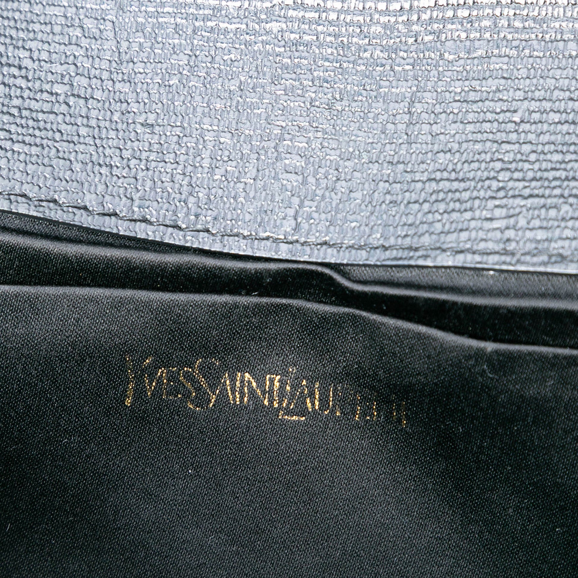 Saint Laurent Leather Chyc Ligne Clutch