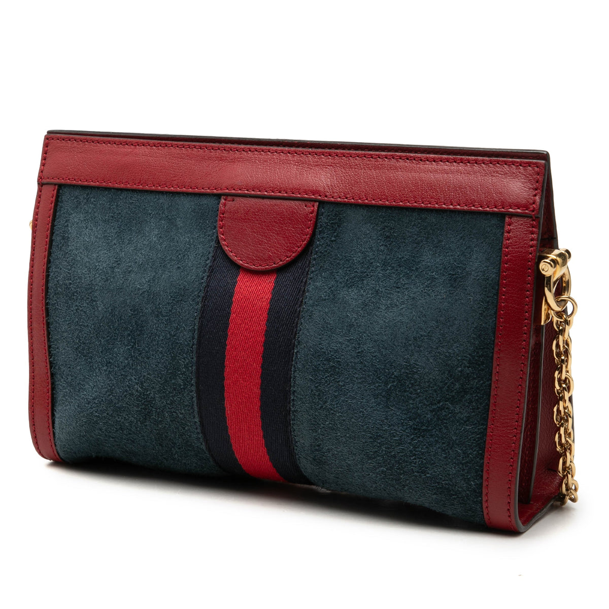 Gucci Small Suede Web Ophidia Chain Crossbody