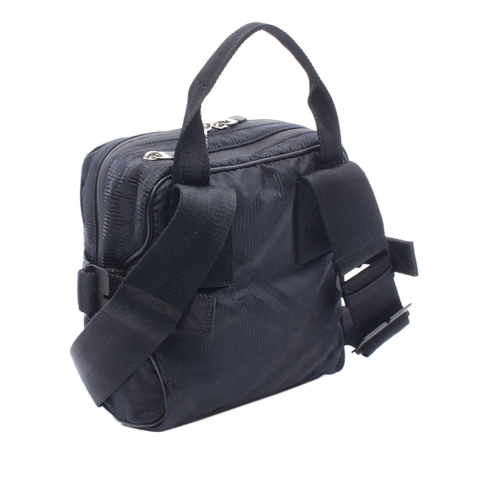Burberry Nylon Check Satchel
