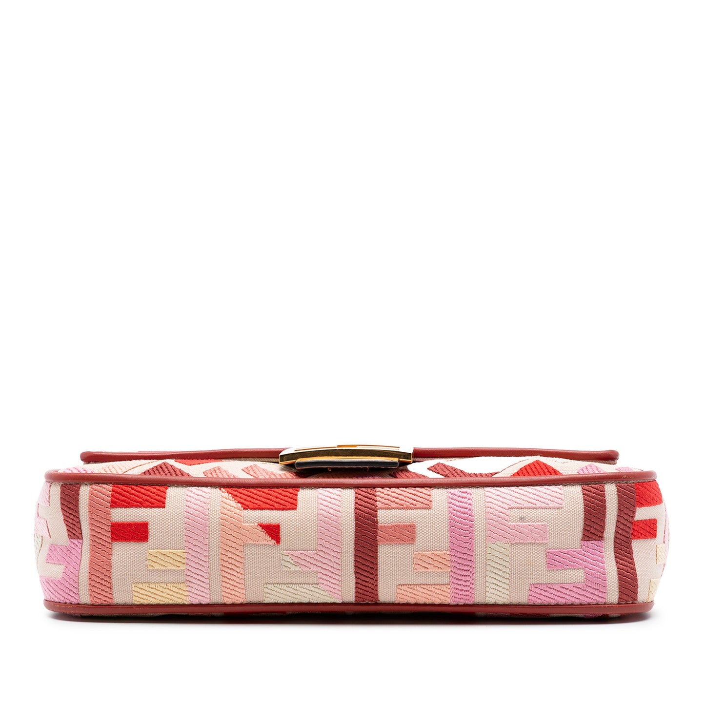 Zucca Embroidered Canvas Baguette Satchel