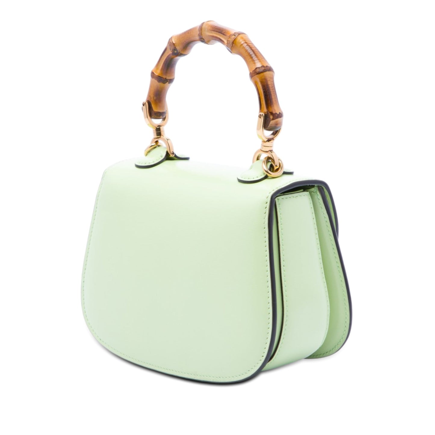 Gucci Mini Calfskin Web 1947 Bamboo Top Handle Bag