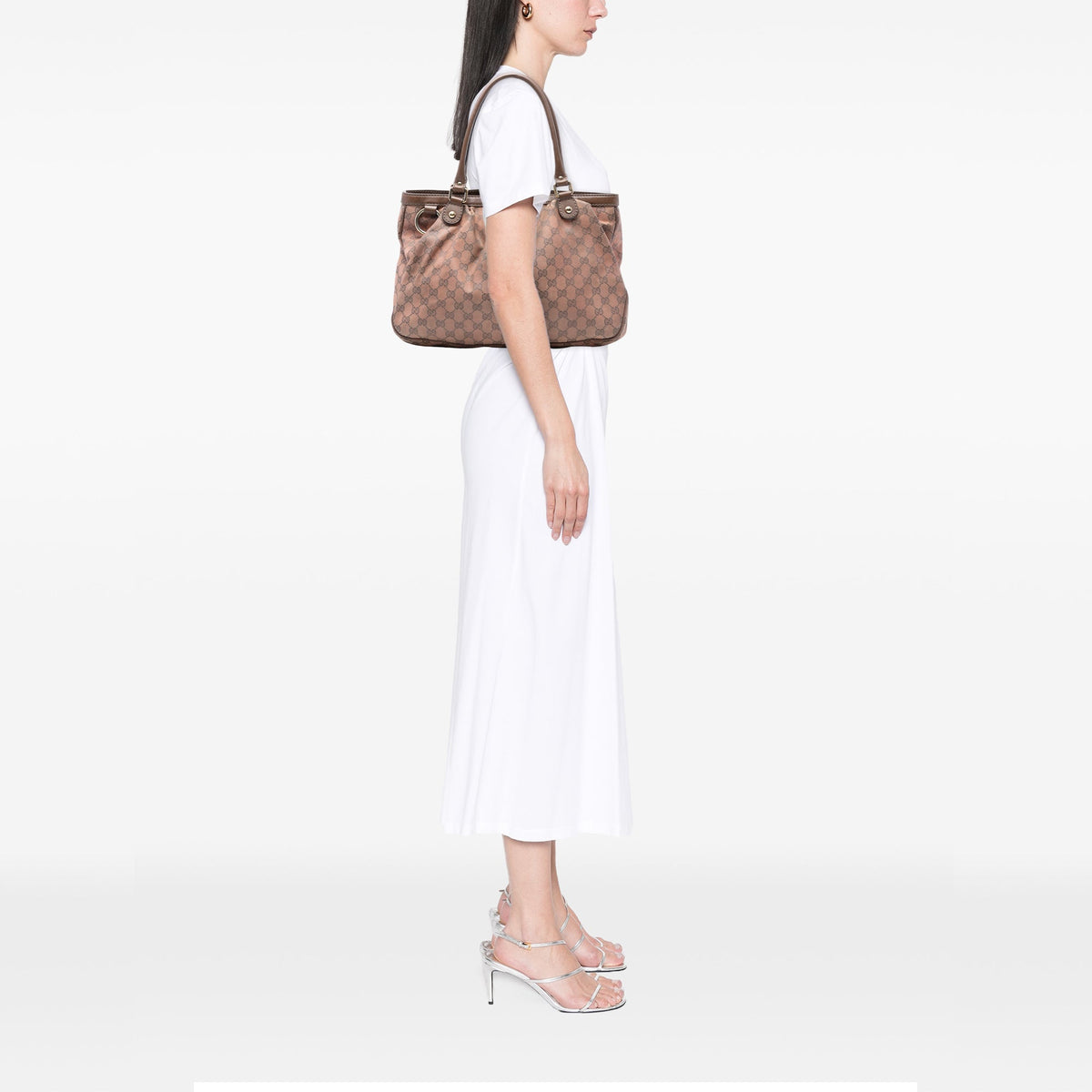 Gucci GG Canvas Sukey Tote — Brown