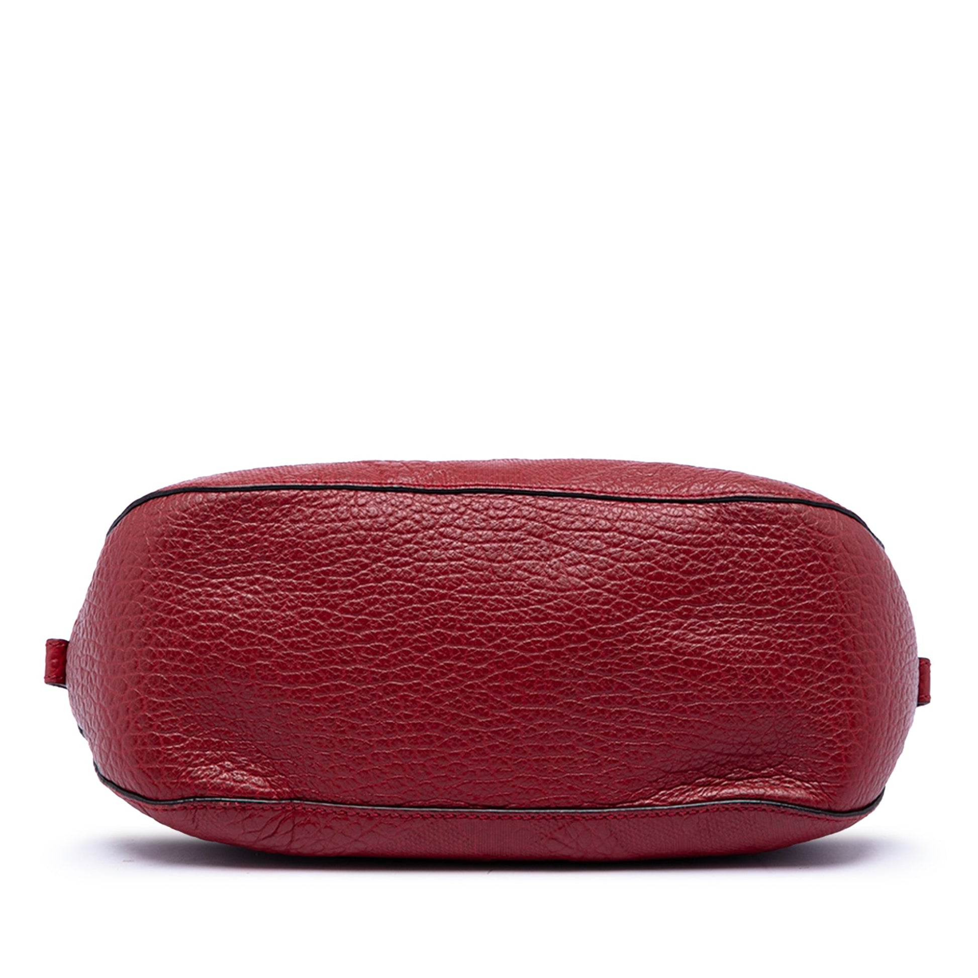 Burberry Small Heritage Grain Check Embossed Leather Orchard Bowling Bag