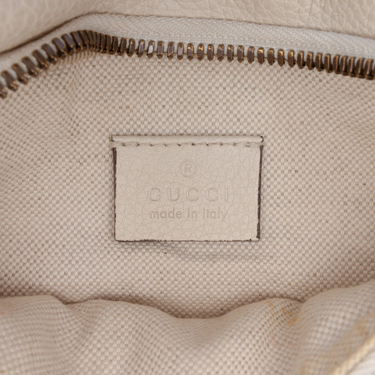 Gucci Small Grained Calfskin Logo Belt Bag