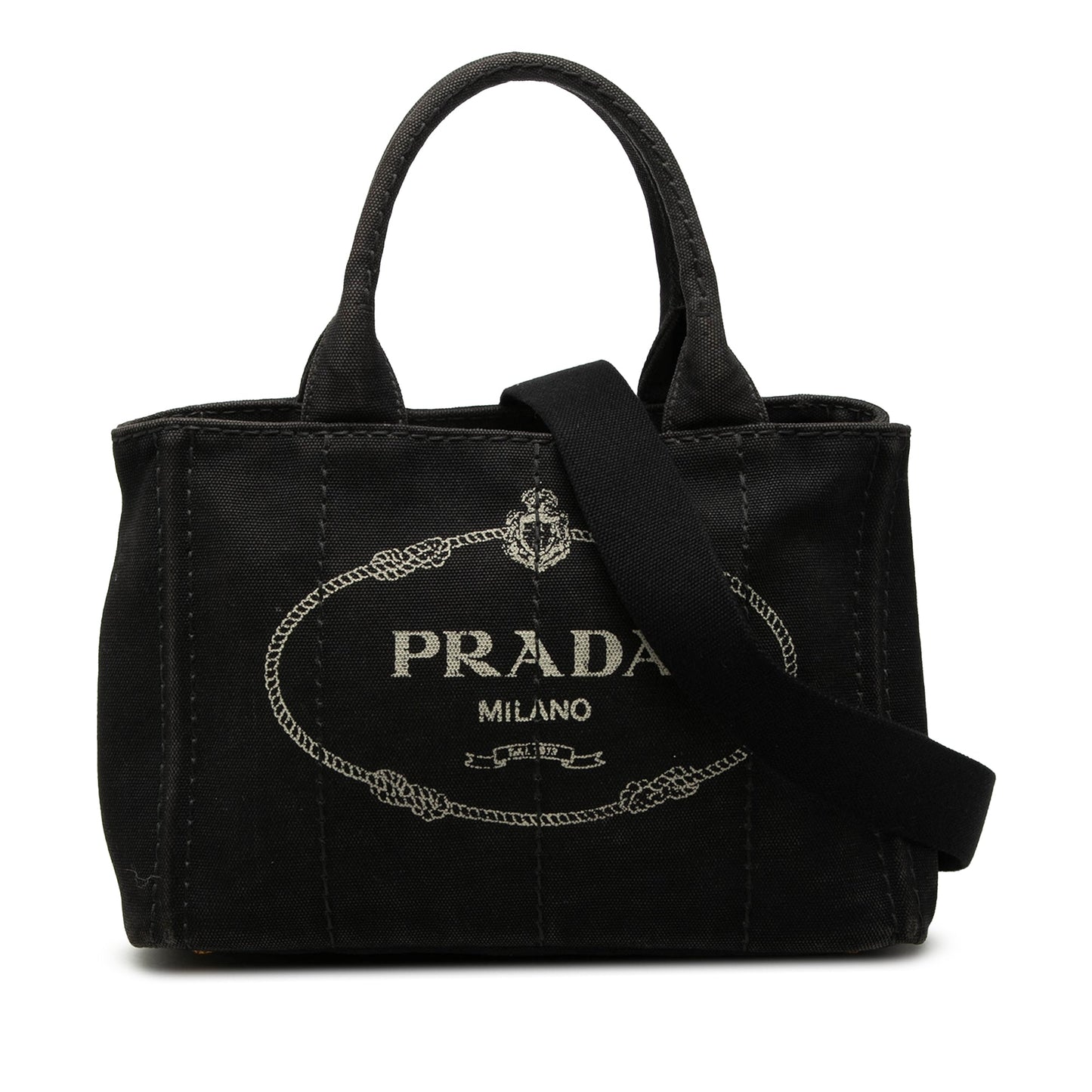 Prada Small Canvas Canapa Logo Satchel