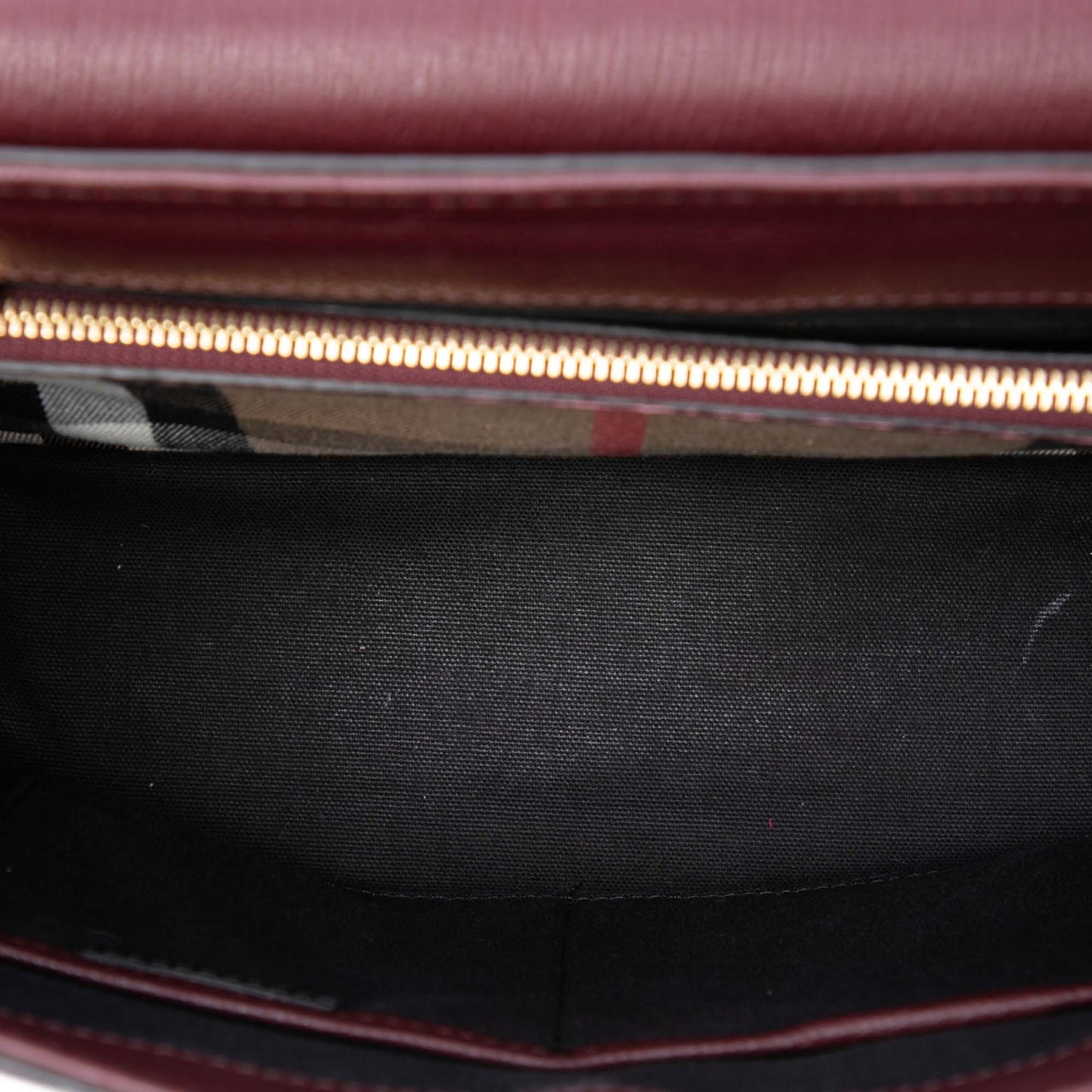 Burberry Medium House Check Trimmed Leather Camberley Satchel