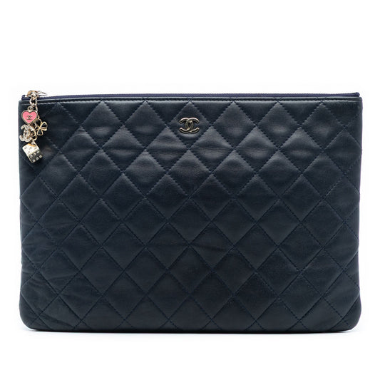 Chanel Medium Quilted Lambskin Casino Beauty O Case Clutch