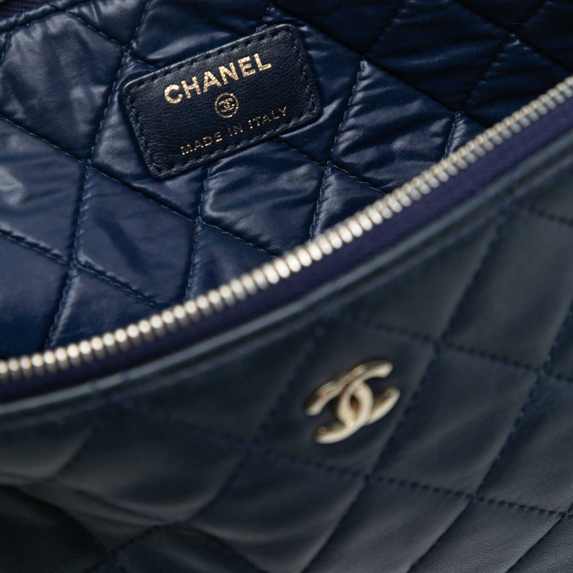 Chanel Medium Quilted Lambskin Casino Beauty O Case Clutch