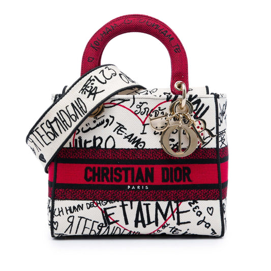 Dior DiorAmour Medium Embroidered Canvas Graffiti Lady D Lite
