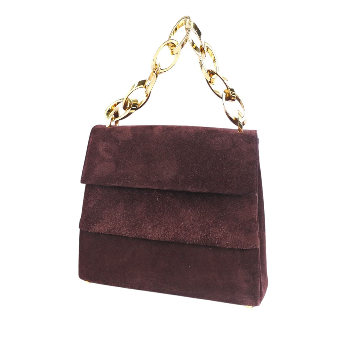Ferragamo Suede Chain Satchel