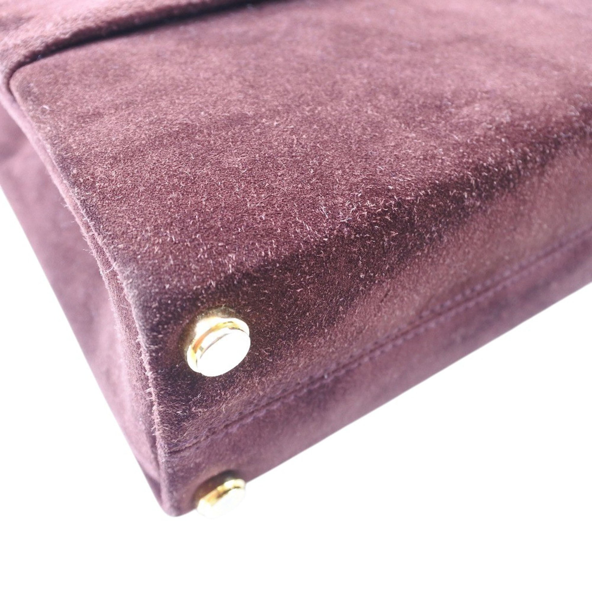 Ferragamo Suede Chain Satchel