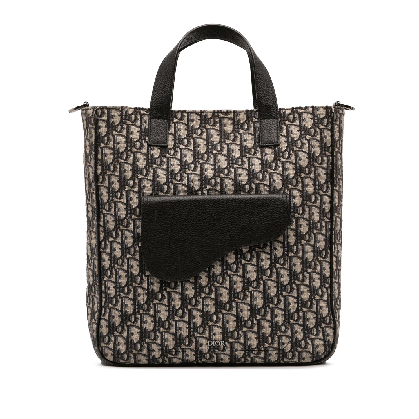 Dior Oblique Canvas and Leather Saddle Tote