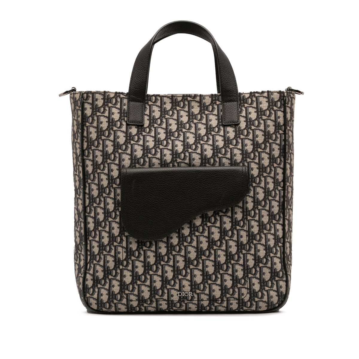 Dior Oblique Canvas and Leather Saddle Tote