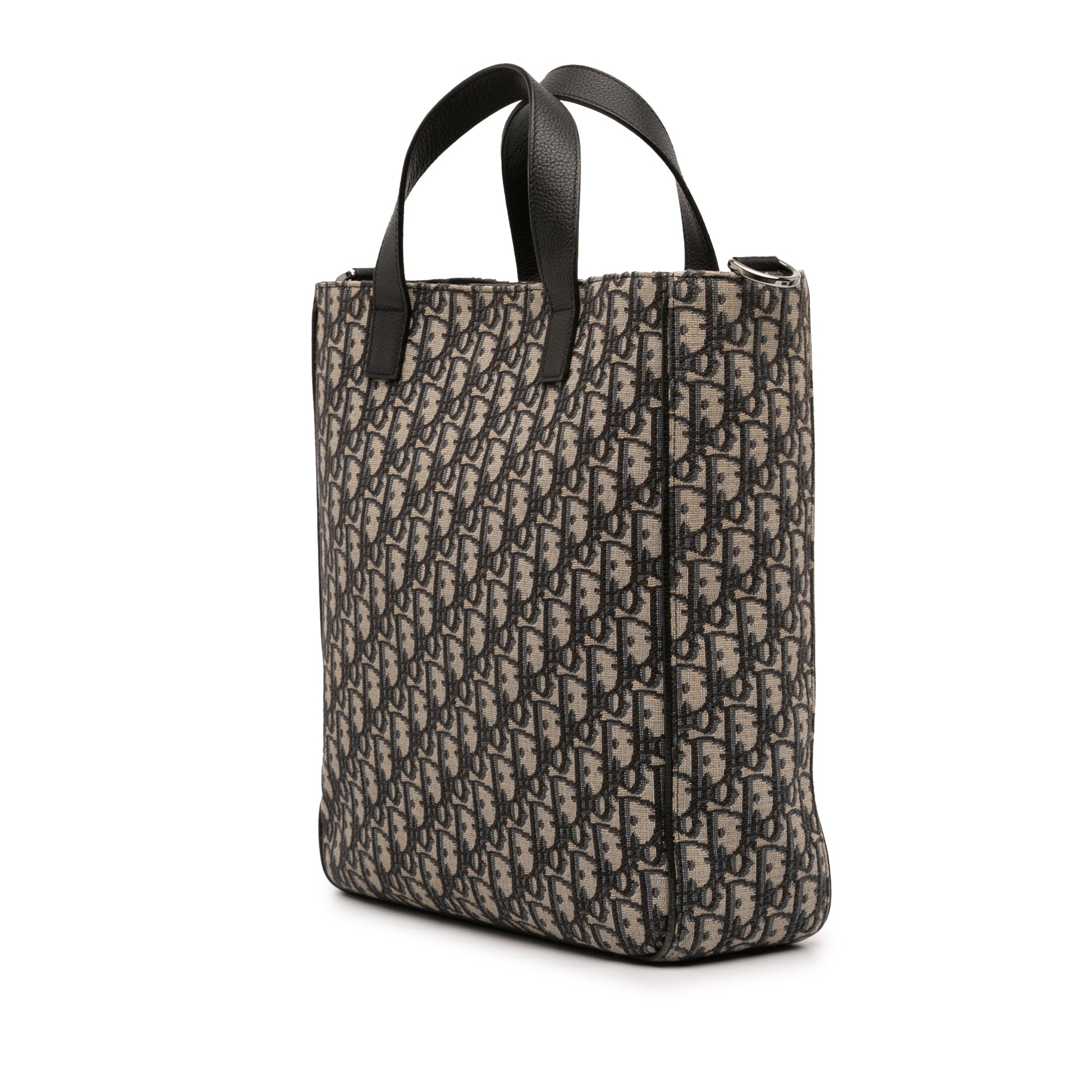 Dior Oblique Canvas and Leather Saddle Tote