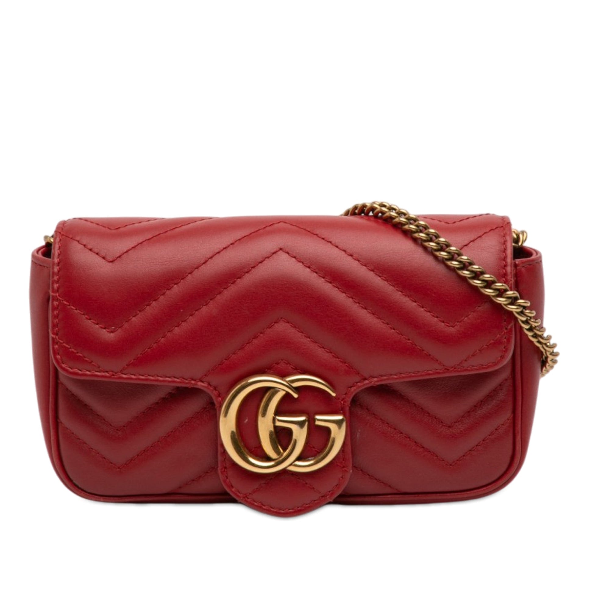 Gucci Mini GG Marmont Matelasse Leather Flap Crossbody