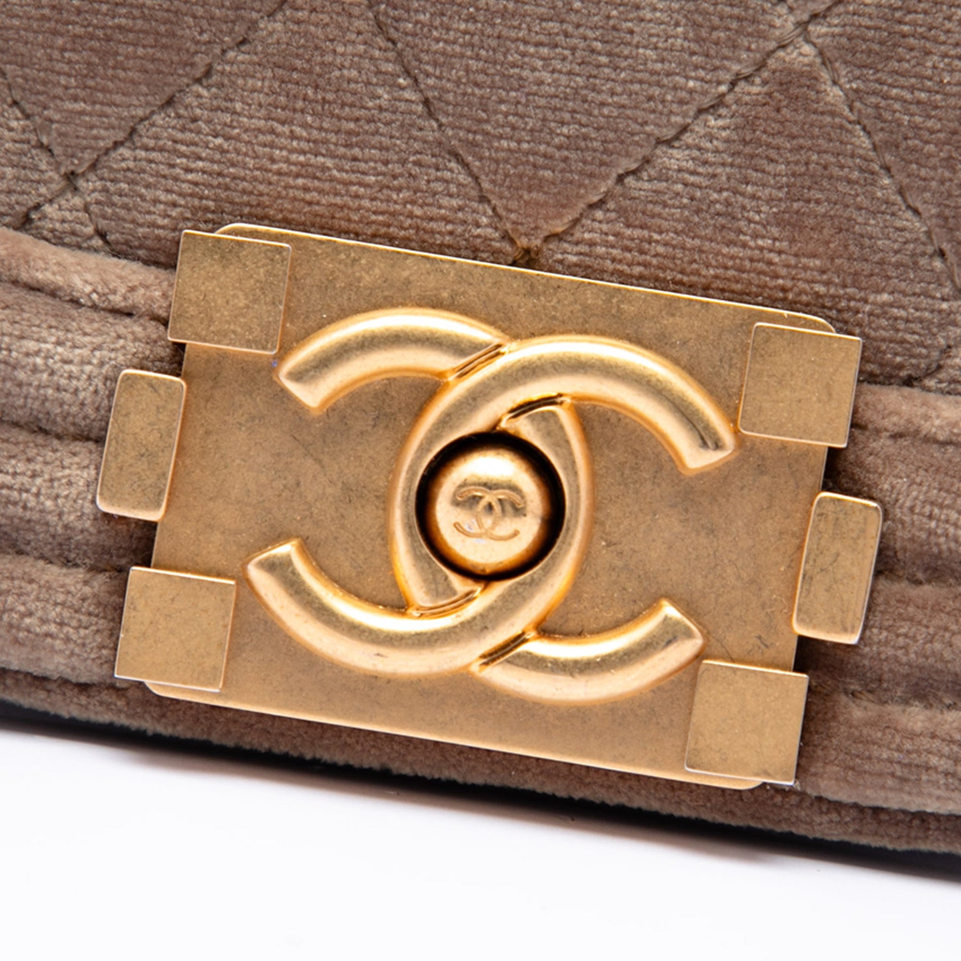 Chanel Small Quilted Velvet Boy Messenger Bag