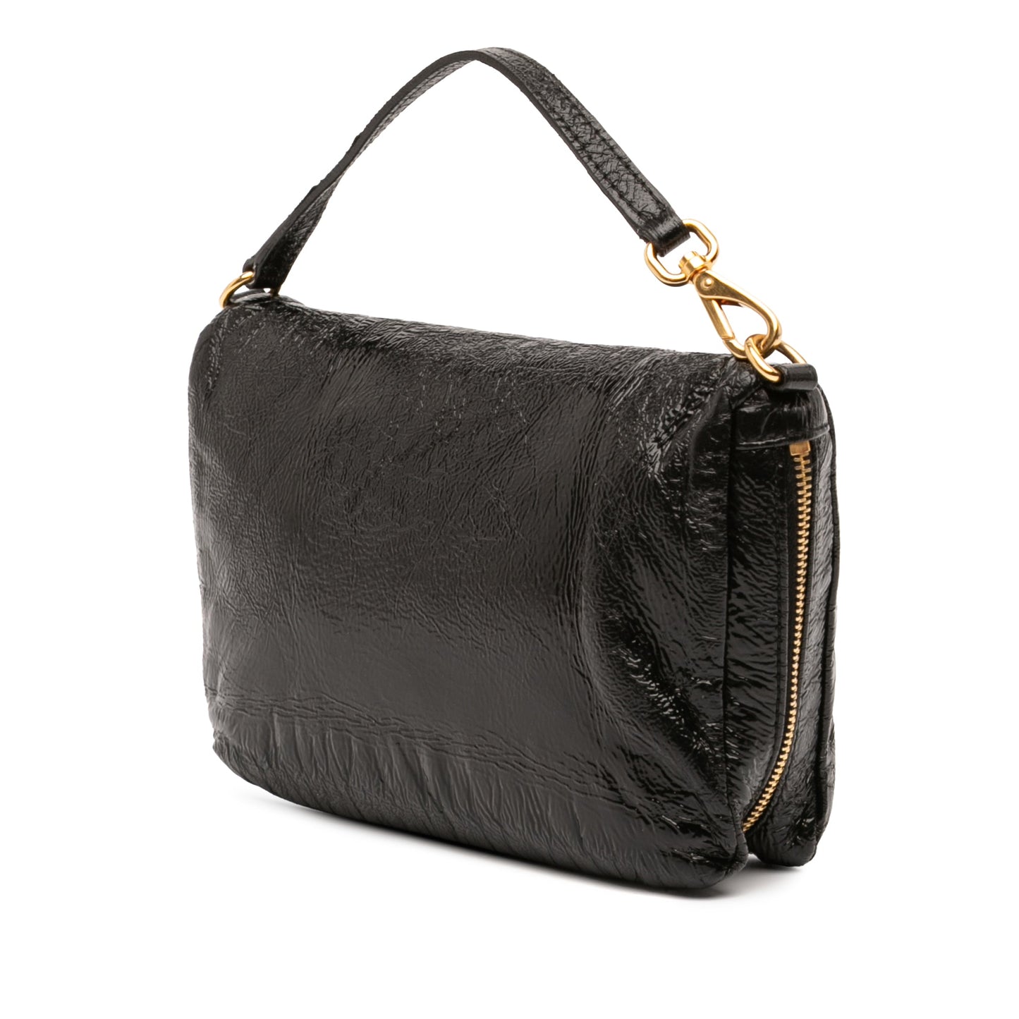 Patent Zip Handbag