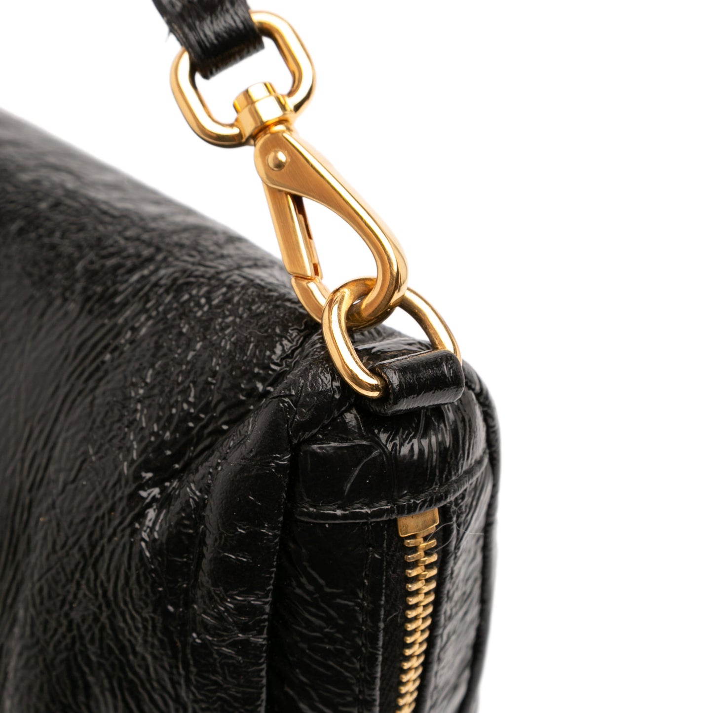 Patent Zip Handbag